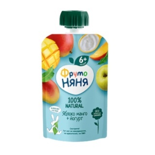 پوره ساندیسی سیب، انبه و هلو 90 گرمی نیان Nyanya